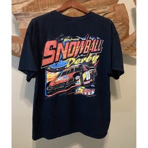 41st Annual Snowball Derby  VNTG  Blk T Shirt SZ XL  5 Flags Speedway P'Cola FL
